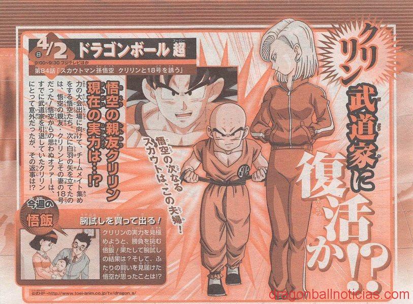 Título y sinopsis del episodio 84 de Dragon Ball Super (WSJ)